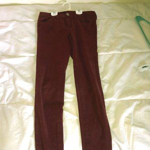 Maroon American Eagle Jeggings